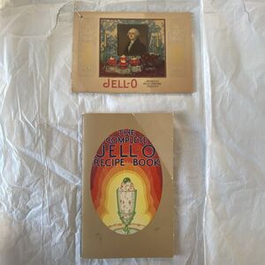 1926 + 1929 Illustrated Jell-O Recipe Booklets George Washington Jello Ice Cream